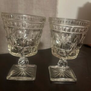 Elegant Clear Glass Goblets